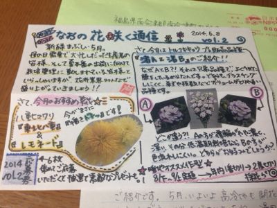 なおの花咲く通信来ました。_d0099708_8123566.jpg