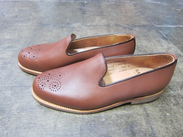 春夏に最適な革靴♪　PUNCHED Slipper 。。。By SANDERS_d0152280_17301929.jpg