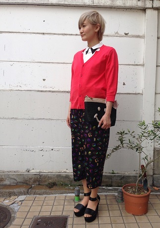 Blog Up☆ラミーコットン七分袖数字カーディガン★宝石クロップドPants_d0127394_17204531.jpg