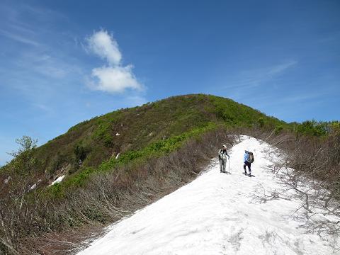 越前甲　　残雪と白山展望_f0302771_1442643.jpg