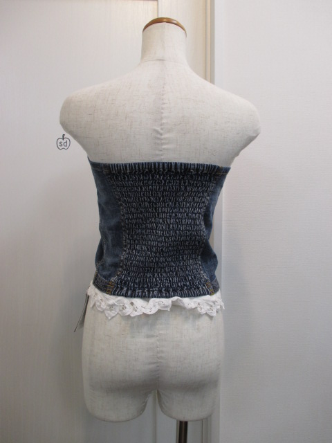 アングリッド UNGRID レースコンビデニムビスチェ : dimanche