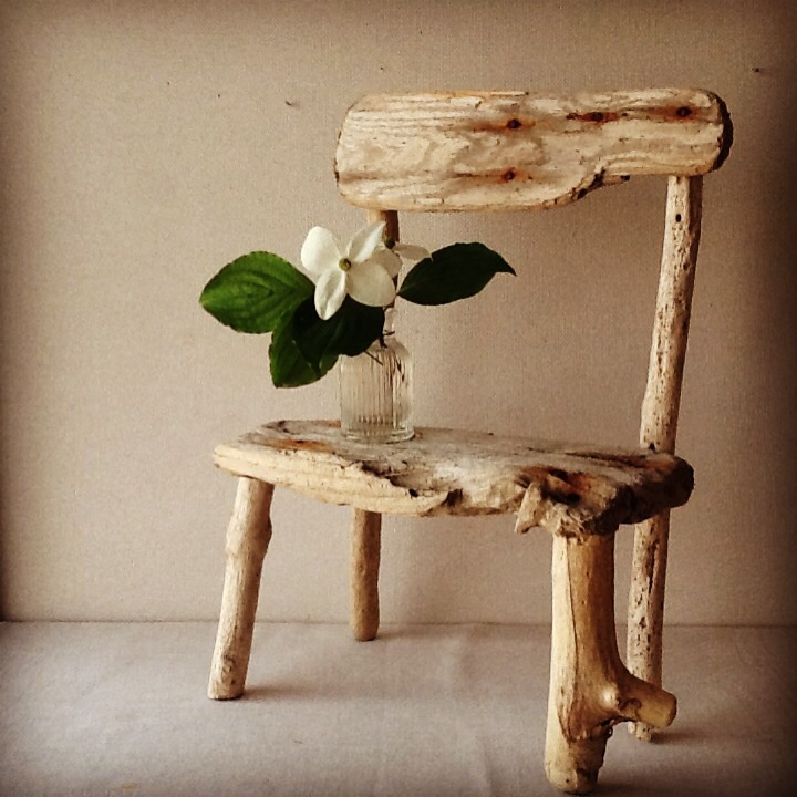 流木作品・椅子花台。 : a.mgarden
