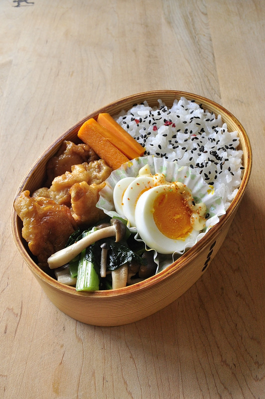 鶏ムネと小松菜のお弁当_b0171098_8143877.jpg