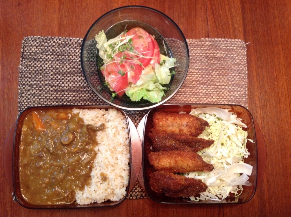 夕食用お弁当  カレーライス_f0314196_22290890.jpg