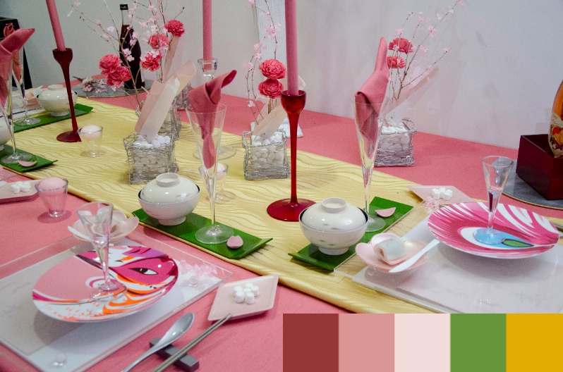 May 28, 2014 春の色Spring Japanese Color: 春の和のテーブルBasic Class in April:_a0307186_547374.jpg