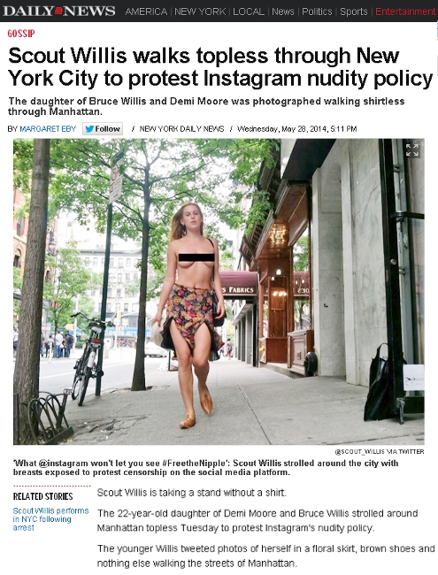 人気俳優ブルース・ウィリスさんの娘、NYの街中でinstagramへ抗議のトップレス_b0007805_22273243.jpg