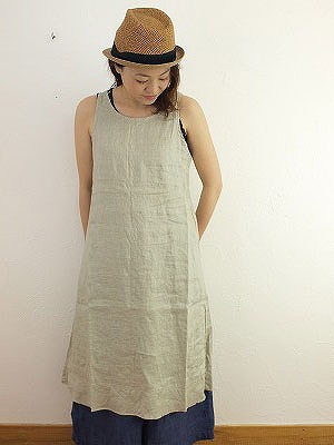 5/29 prit60/1ヨーロッパリネン平織ノースリーブワンピース 入荷_f0325437_10594802.jpg