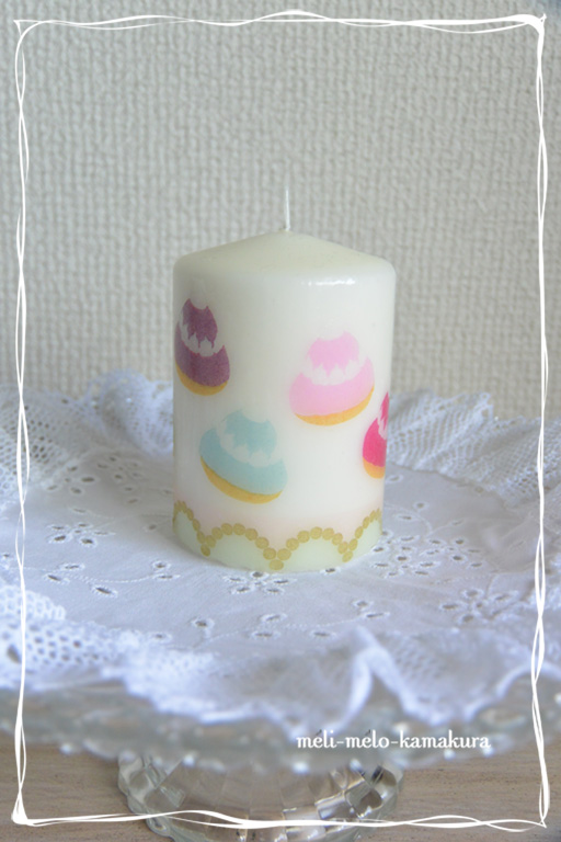 ◆デコパージュ*『CASPARI』LADUREEのプチシューキャンドル_f0251032_1129848.jpg