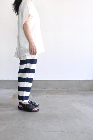 prit　Off-white×Navy Border Sarrouel Pants_d0120442_16292645.jpg