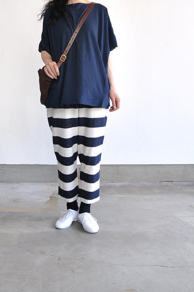 prit　Off-white×Navy Border Sarrouel Pants_d0120442_16302467.jpg