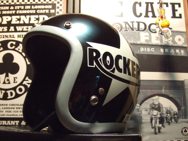 ACE CAFE LONDON ジェットヘルメット シルバー 車・バイク・自転車