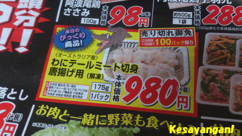 ワニ肉のから揚げ Kesayangan