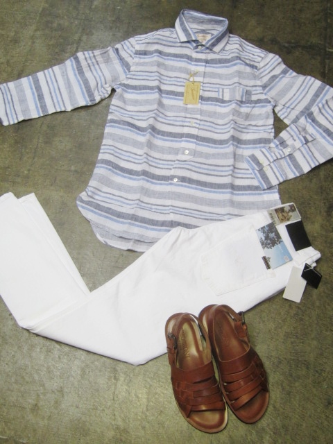 (訂正版) SOUND MAN ・・・ LINEN BORDER SHIRTS (Bayswater)!★!_d0152280_2018132.jpg