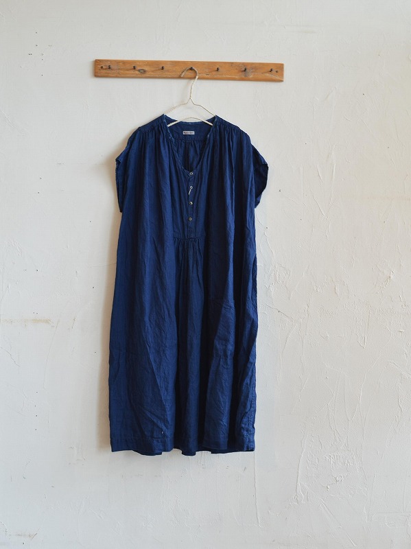 Kapital フレンチクロスリネン 夏フィッシャーマンズノースリーブワンピースショート ロング Fimpen Note Nul Note