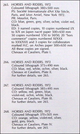 マリノ・マリーニのリトグラフ「Chevaux et Cavliers, Plate IV マリノ・マリーニのリトグラフ「Chevaux et Cavliers, Plate IV