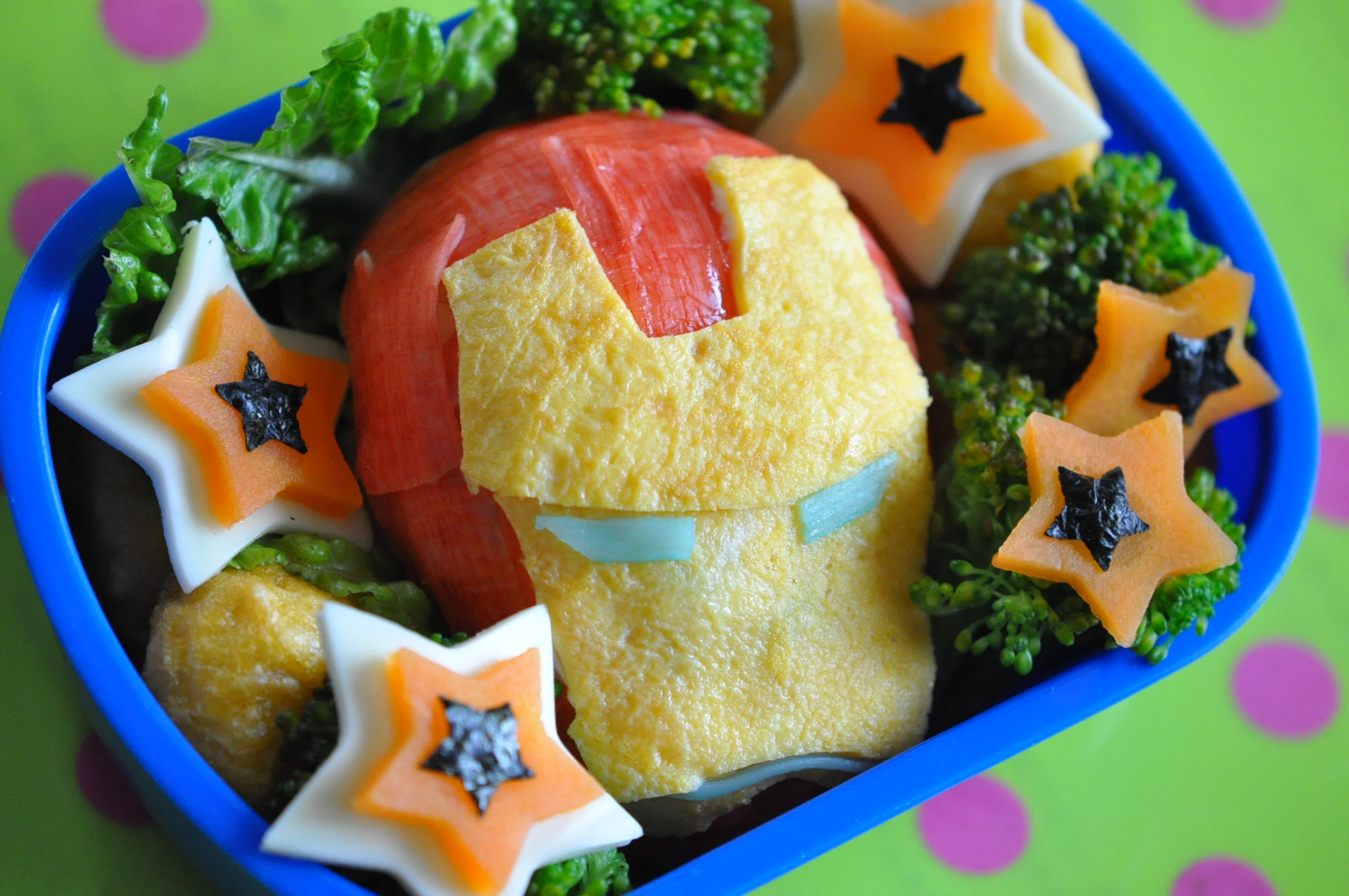 キャラ弁 ディスク ウォーズ アベンジャーズのアイアンマン Harry S Labo キャラ弁 ディスク ウォーズ アベンジャーズのアイアンマン Harry S Labo