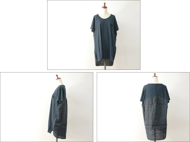prit [プリット] コットンリネン天竺×リネン平織布帛切替ルーズチュニック [92481] LADY\'S_f0051306_1814665.jpg