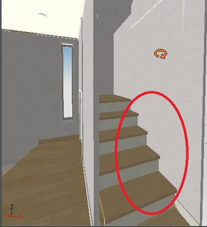 階段のカラーリング ローコストで建てる四角い家