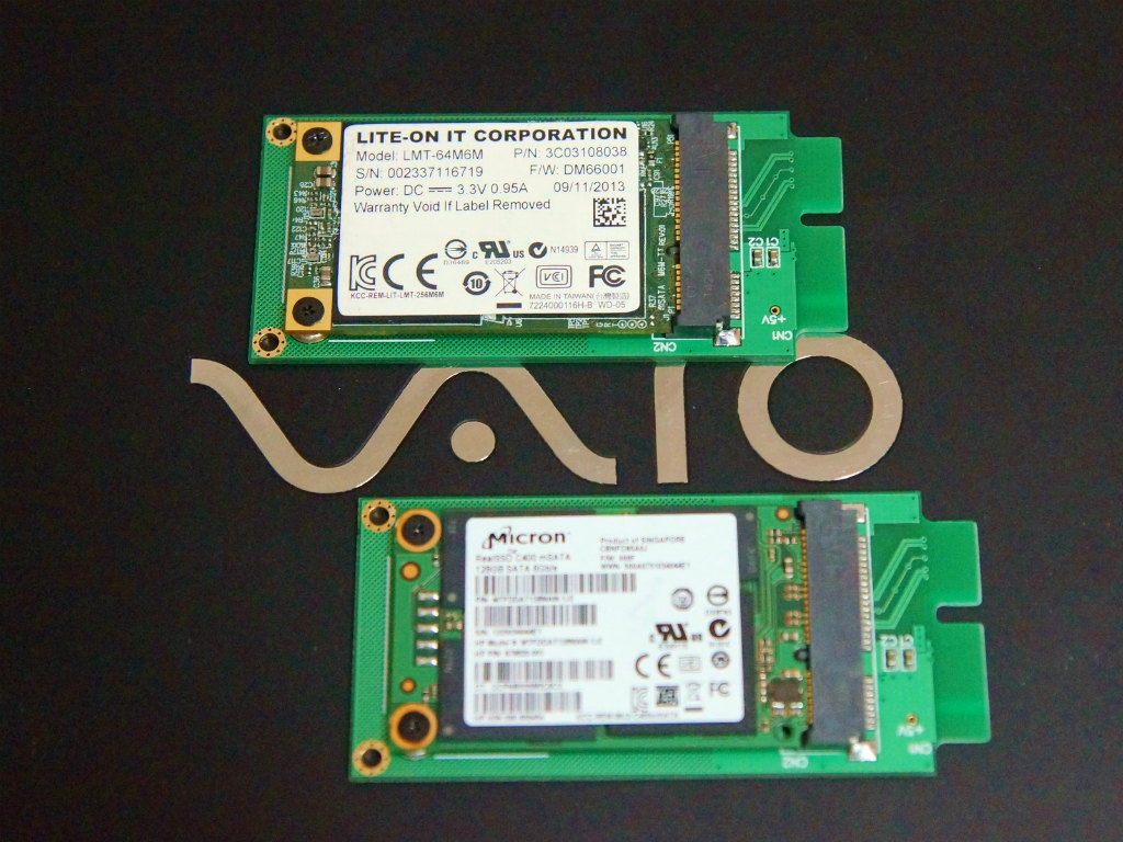 Sony VAIO VGN-TTシリーズ に SOL305-1を使用し mSATA SSDを2枚組込む_f0175344_1757546.jpg