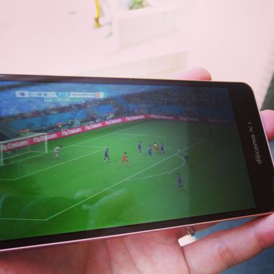 ARROWS NX F-05Fのフルセグでサッカー観戦_c0060143_1215535.jpg