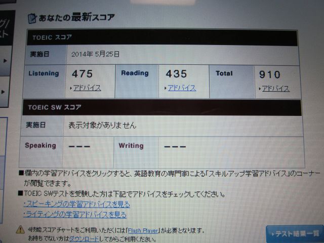 TOEIC 結果(2014年5月25日分)_e0101819_19192284.jpg