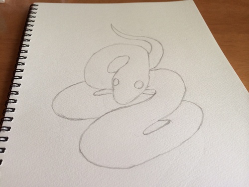 蛇さんの絵 水元工房カレン 水元雑貨店 蛇さんの絵 水元工房カレン 水元雑貨店