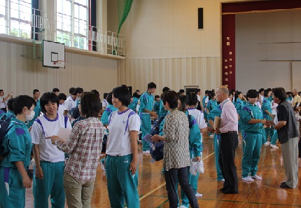 ようこそ南島原へ 神戸市立玉津中学校様 ひまわり観光協会ブログ 南島原に来てみんね