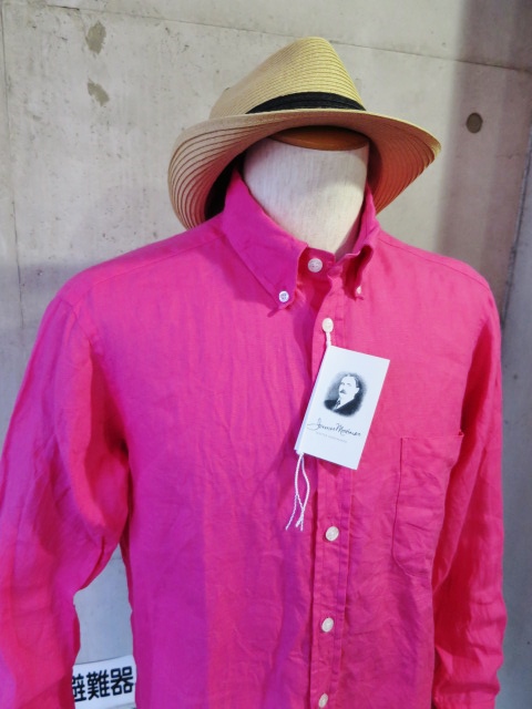 James Mortimer ・・・ LINEN B/D SHIRTS 。。。今季・店的に・個人的に一押し!のPINK カラー★_d0152280_181604.jpg
