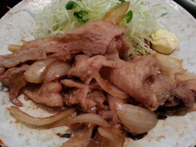 6/27昼 宇奈忠 豚肉生姜焼き定食¥790@JR豊田駅前_b0042308_187955.jpg