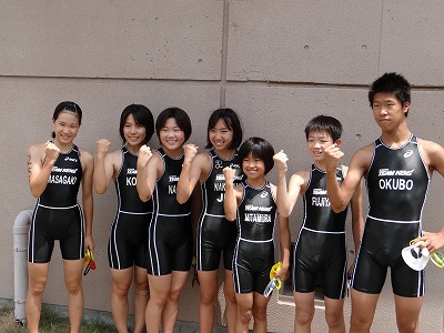 グリーンピア三木トライアスロンフェスティバル14 梨っ子アスリート 泳いで 漕いで 走る