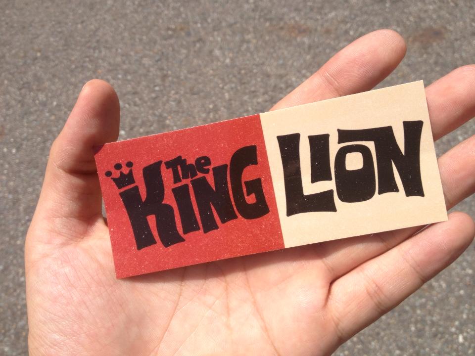 The KING LIONステッカー発売のお知らせ_e0314002_11739.jpg