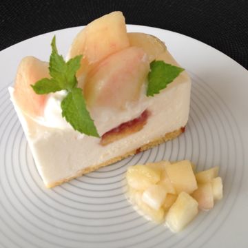 ２０１４年料理教室　桃とマスカルポーネのチーズケーキ_e0134337_18572863.jpg