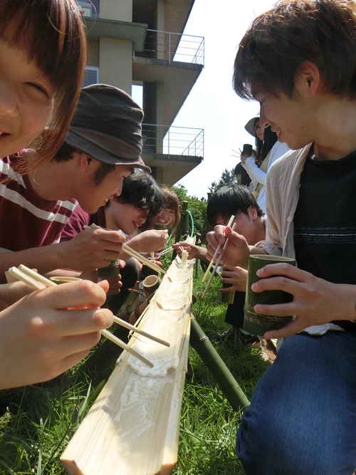 流しそうめんプレ!_c0120536_18225415.jpg