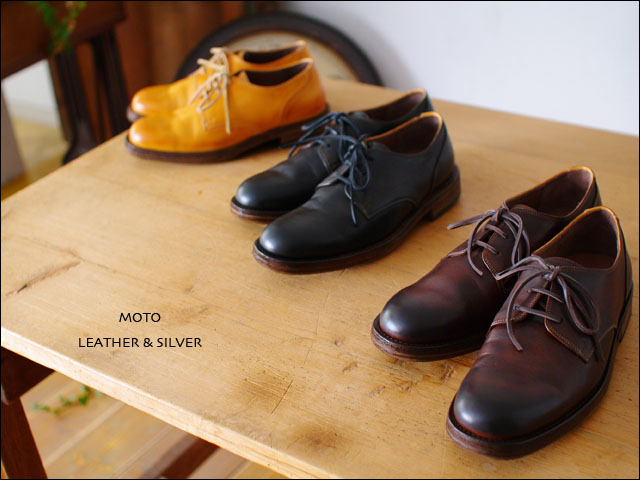 moto leather＆silver[モト] Plane Toe Oxford Shoes [プレントゥー