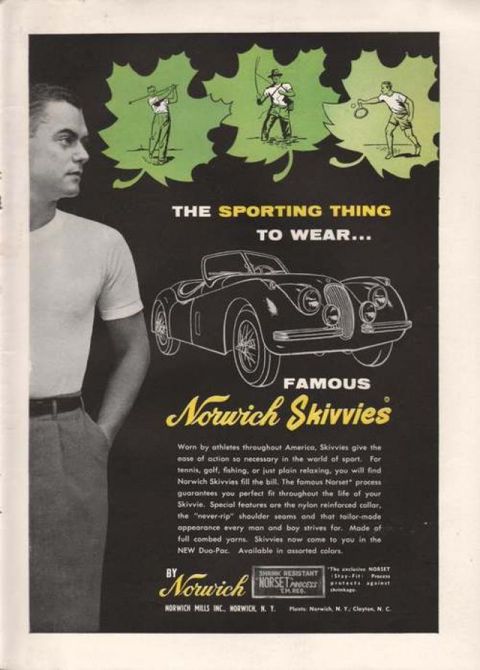 \"1955 Vintage Ad：Norwich Skivvies Men\'s Underwear \"The Sporting Thing to Wear\"\"ってこんなこと。_c0140560_11173794.jpg