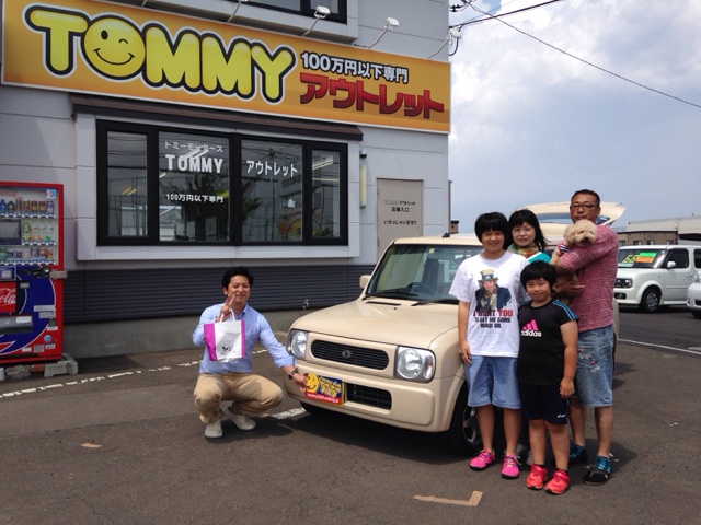 7/13(日)H様､ノアご成約～!!TOMMYアウトレット店アベブロ★ラパン　ワゴンR　軽自動車　ノア　キューブ★_b0127002_1713446.jpg