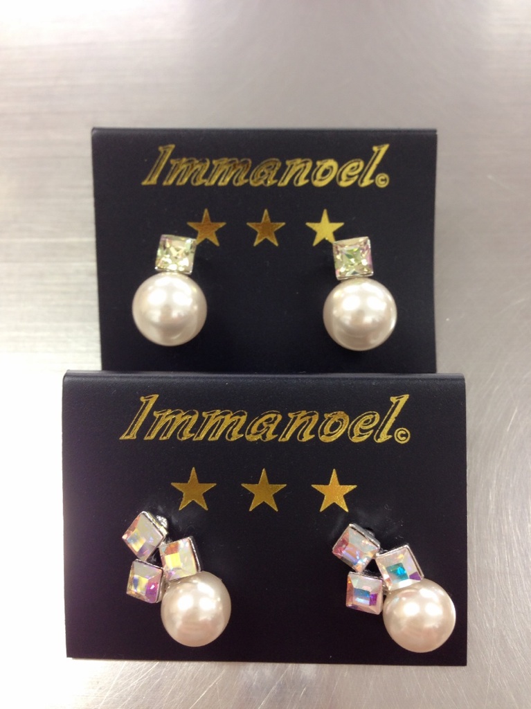 イマノエル immanoel　pearl×square crystal pierce_e0076692_12441554.jpg