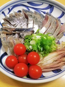 鯵の刺身　など～禁酒3日目～_b0102728_16454068.jpg