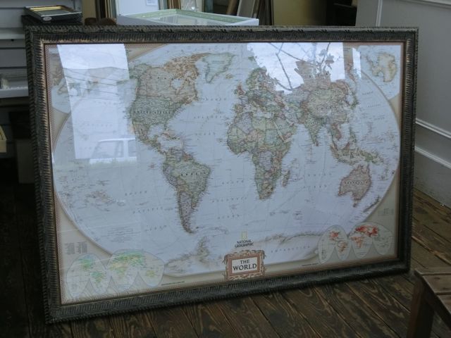 世界地図の額裝 絵のある生活ページワン 世界地図の額裝 絵のある生活ページワン