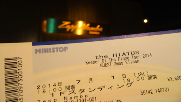 07/01 the HIATUS Keeper Of The Flame TOUR@Zepp Namba_d0187917_21233244.jpg