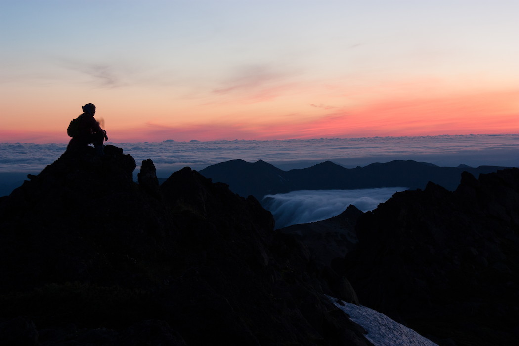 2014年7月20～21日　銀泉台～高根ヶ原～白雲テン泊～白雲岳～緑岳　夜明け前_c0210644_23185899.jpg