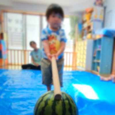 スイカ割りをしました♪7月22日の給食_c0293682_17462811.jpg