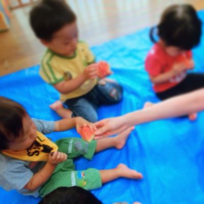 スイカ割りをしました♪7月22日の給食_c0293682_17463512.jpg