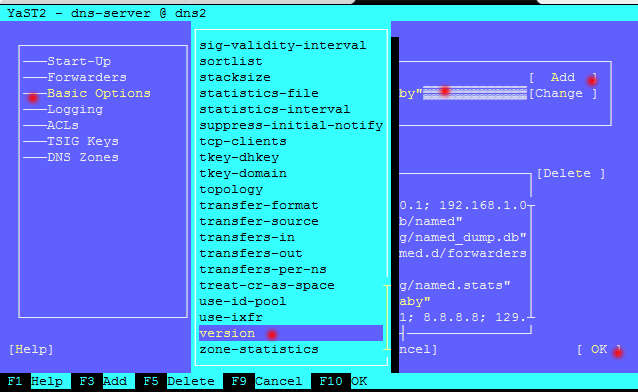 Bind のバージョンを隠す方法: SUSE は YaST で_a0056607_8511164.jpg