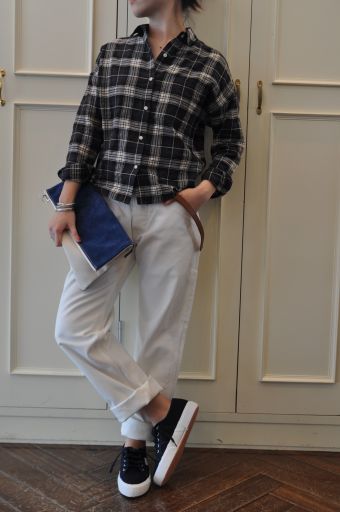 チェック × white ・ ・ ・ \"nicholson&nicholson/COMMONO reproducts\"_b0110582_1410591.jpg