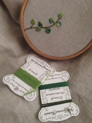 Embrodery ハートアイビーの図案で練習 Living Seed Embrodery ハートアイビーの図案で練習 Living Seed