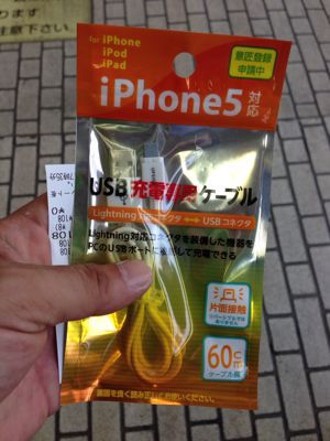 100円ショップLightningケーブル_b0211335_17252326.jpg