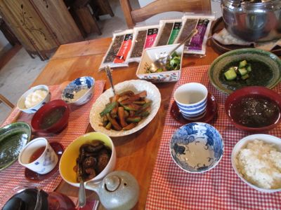 バルロッティ豆と和食の朝ごはん_d0136540_5514417.jpg