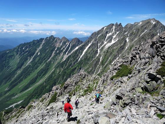 前穂高岳　　ド派手な景色だ、ブラボー！_f0302771_1625346.jpg