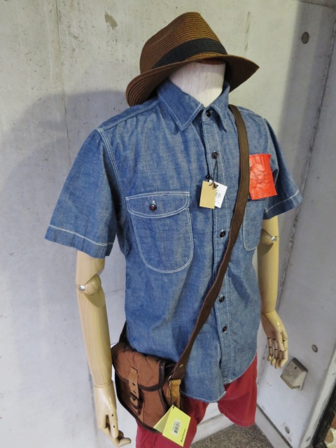 Shambre S/S WORK SHIRTS ＆ RIP STOP Cotton RED SHORTS etc..　By Kato_d0152280_4214513.jpg